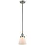 Franklin Restoration Cone 6" LED Mini Pendant - Satin Nickel - Matte White