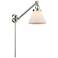 Franklin Restoration Cone 8" Brushed Nickel LED Swing Arm With White S