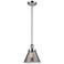 Franklin Restoration Cone 8" Chrome Stemmed Mini Pendant w/ Smoke Shad
