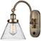 Franklin Restoration Cone 8" Incandescent Sconce - Brass - Seedy Shade