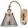 Franklin Restoration Cone 8" Incandescent Sconce - Brass - Smoke Shade