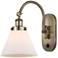 Franklin Restoration Cone 8" Incandescent Sconce - Brass - White Shade
