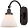 Franklin Restoration Cone 8" Incandescent Sconce - Bronze - White Shad
