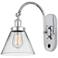 Franklin Restoration Cone 8" Incandescent Sconce - Chrome - Clear Shad