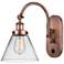 Franklin Restoration Cone 8" Incandescent Sconce - Copper - Clear Shad