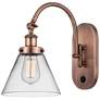 Franklin Restoration Cone 8" Incandescent Sconce - Copper - Clear Shad
