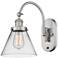 Franklin Restoration Cone 8" Incandescent Sconce - Nickel - Clear Shad