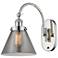 Franklin Restoration Cone 8" Incandescent Sconce - Nickel - Smoke Shad