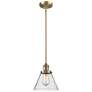 Franklin Restoration Cone 8" LED Mini Pendant - Brushed Brass - Seedy