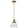 Franklin Restoration Cone 8" LED Mini Pendant - Brushed Brass - Seedy