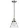 Franklin Restoration Cone 8" LED Mini Pendant - Satin Nickel - Clear