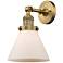 Franklin Restoration Cone 8" LED Sconce - Brass Finish - Matte White S