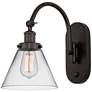 Franklin Restoration Cone 8" LED Sconce - Bronze Finish - Clear Shade
