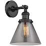 1_Franklin Restoration Cone 8" LED Sconce - Bronze Finish - Smoke Shade