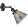 3_Franklin Restoration Cone 8" LED Sconce - Bronze Finish - Smoke Shade more views