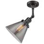 5_Franklin Restoration Cone 8" LED Sconce - Bronze Finish - Smoke Shade more views