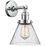Franklin Restoration Cone 8" LED Sconce - Chrome Finish - Seedy Shade