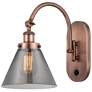 Franklin Restoration Cone 8" LED Sconce - Copper Finish - Smoke Shade