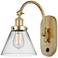 Franklin Restoration Cone 8" LED Sconce - Gold Finish - Clear Shade