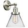 Franklin Restoration Cone 8" LED Sconce - Nickel Finish - Clear Shade