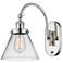 Franklin Restoration Cone 8" LED Sconce - Nickel Finish - Clear Shade