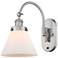 Franklin Restoration Cone 8" LED Sconce - Nickel Finish - Matte White