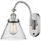 Franklin Restoration Cone 8" LED Sconce - Nickel Finish - Seedy Shade
