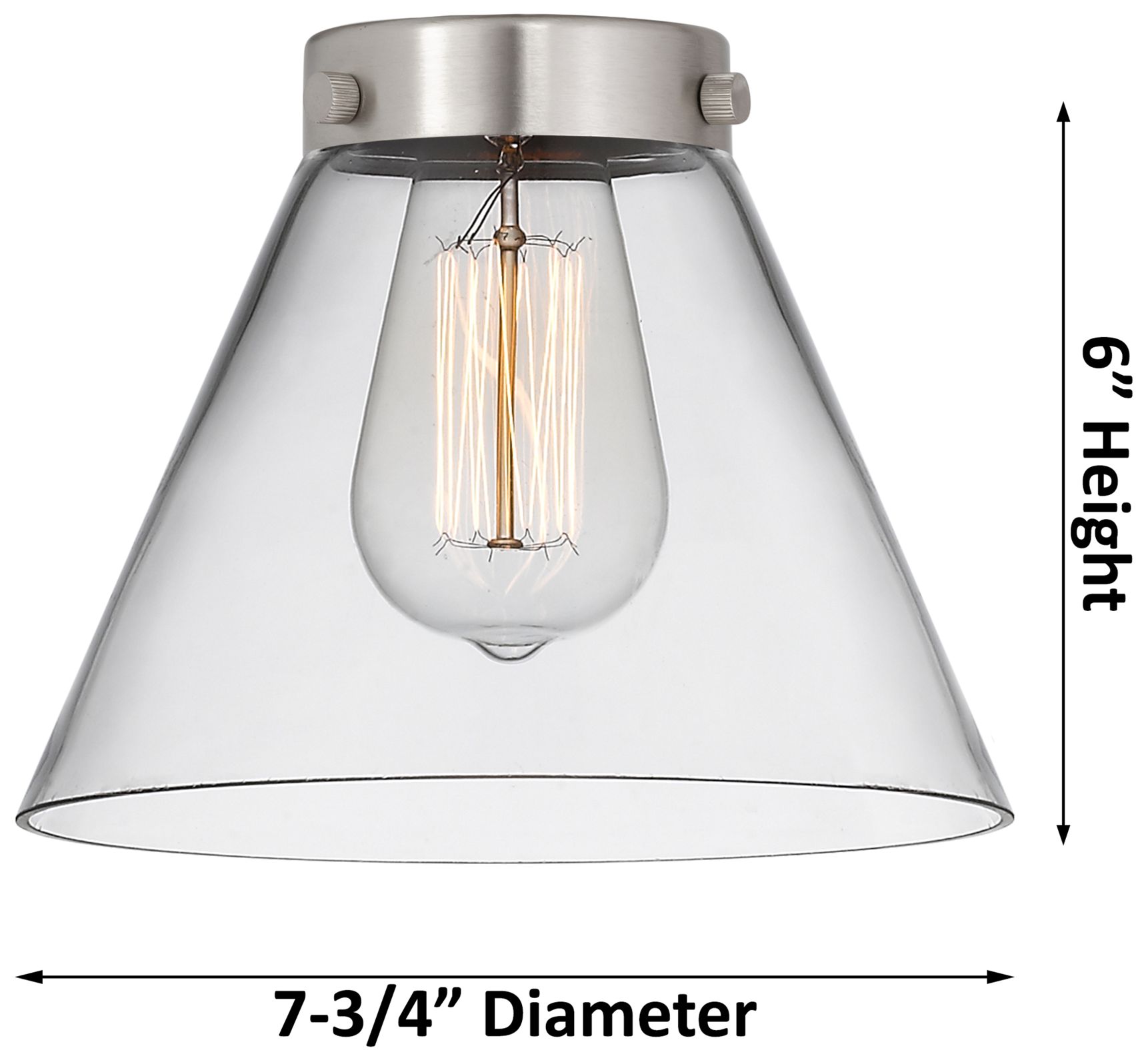 Image 6 Franklin Restoration Cone 8" Matte Black Corded Mini Pendant w/ Smoke  more views