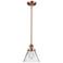 Franklin Restoration Cone 8" LED Mini Pendant - Antique Copper - Clear