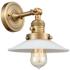 Franklin Restoration Halophane 7"H Brushed Brass Wall Sconce