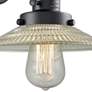 2_Franklin Restoration Halophane 7"H Matte Black Wall Sconce more views