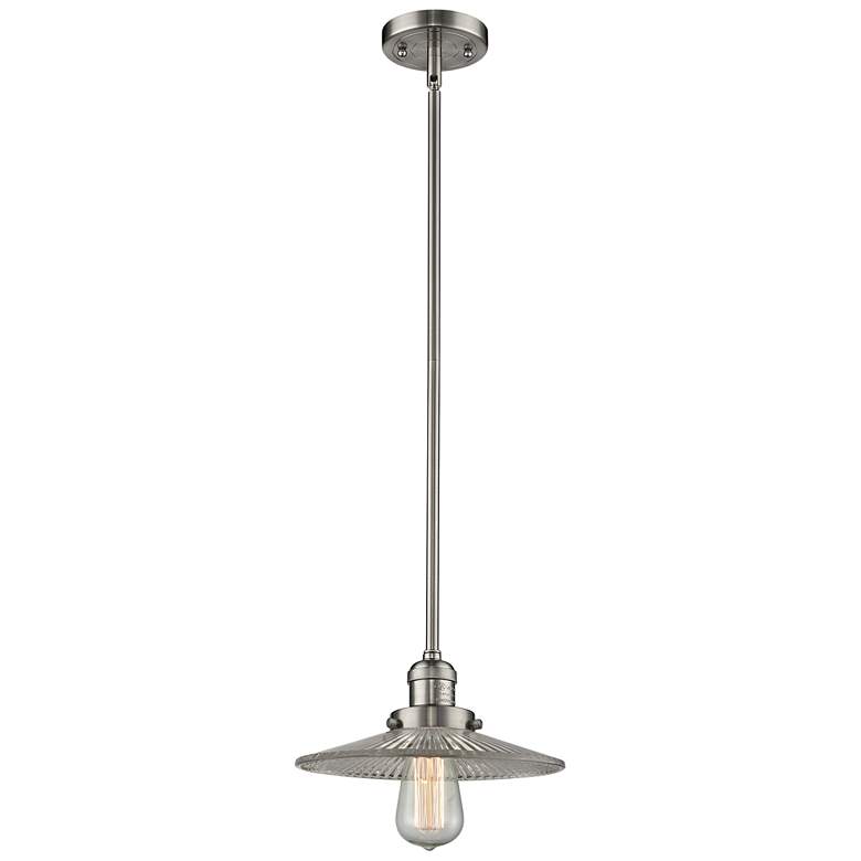 Image 1 Franklin Restoration Halophane 9" LED Mini Pendant - Nickel - Halophan
