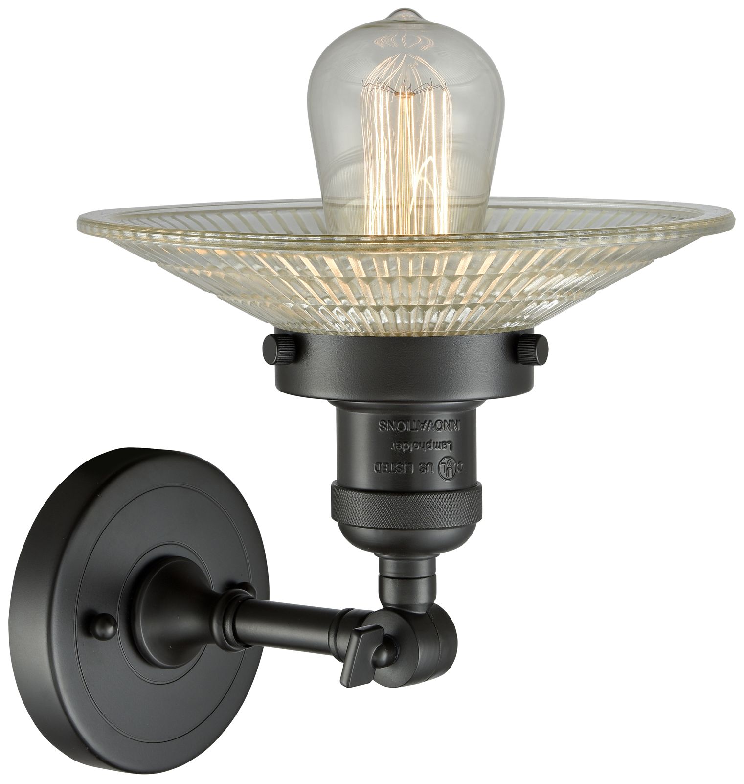 Image 2 Franklin Restoration Halophane 9" LED Sconce - Bronze - Clear Shade more views