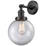Franklin Restoration Large Beacon 8" Bronze Sconce w/ Clear Shade