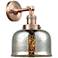 Franklin Restoration Large Bell 8" Antique Copper Sconce w/ Mercury Sh