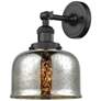 Franklin Restoration Large Bell 8" Bronze Sconce w/ Mercury Shade