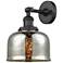 Franklin Restoration Large Bell 8" Bronze Sconce w/ Mercury Shade