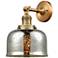 Franklin Restoration Large Bell 8" Brushed Brass Sconce w/ Mercury Sha