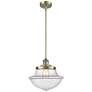 Franklin Restoration Oxford 12" Brass Stemmed Mini Pendant w/ Clear Sh