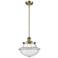 Franklin Restoration Oxford 12" Brass Stemmed Mini Pendant w/ Clear Sh