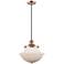 Franklin Restoration Oxford 12" Copper Corded Mini Pendant w/ White Sh