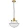 Franklin Restoration Oxford 12" Gold Corded Mini Pendant w/ Clear Shad