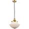 Franklin Restoration Oxford 12" Gold Corded Mini Pendant w/ White Shad
