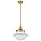 Franklin Restoration Oxford 12" Gold Stemmed Mini Pendant w/ Clear Sha
