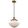Franklin Restoration Oxford 12" LED Mini Pendant - Brass - Matte White