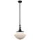 Franklin Restoration Oxford 12" LED Mini Pendant - Matte Black - White