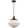 Franklin Restoration Oxford 12" LED Mini Pendant - Matte Black - White