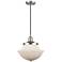 Franklin Restoration Oxford 12" LED Mini Pendant - Satin Nickel - Whit