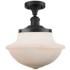Franklin Restoration Oxford 12" LED Semi-Flush Mount - Black - White