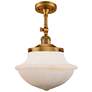 Franklin Restoration Oxford  12" LED Semi-Flush Mount - Brass - Matte